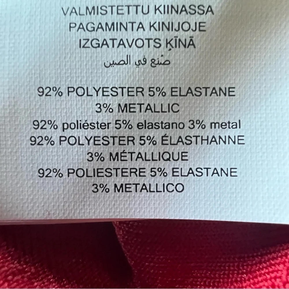 NWT $140 Michael Kors Red Dress Small Gold Metallic Faux-Wrap Crimson - Picture 14 of 15